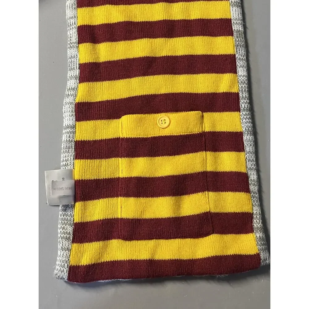 Arizona State Sun‎ Devils Scarf One Size Gray NCAA Football Zoozatz Knit Striped